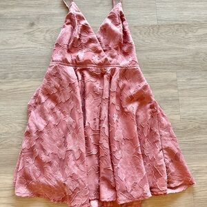 Lulu's Blush Pink Floral Dress